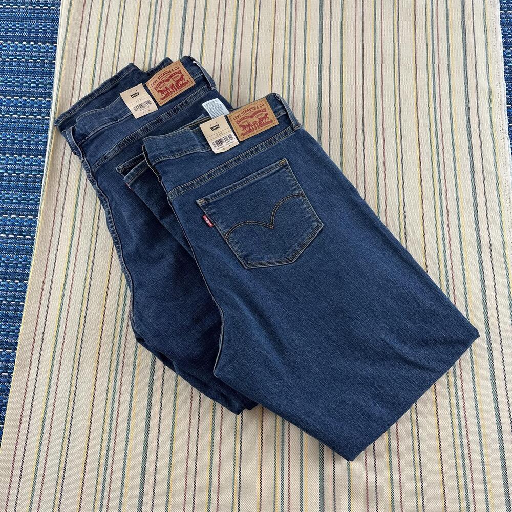 2X Levis 311 Shaping Skinny Jeans Womens 34 Blue Mid Rise Stretch Denim New Tags